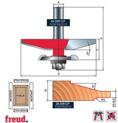  99- Maró deszkákhoz, egyenes profil, mindkét oldal marásához, CMS bevonattal ellátott Z=2, szárral és alsó másolócsapággyal, DIM 89 -