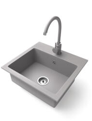 NERO Gránit Mosogató NERO Uno + Magasított Csaptelep Szürke