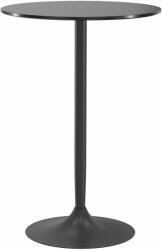 Homcom Masă Înaltă de Bar Modernă Rotundă cu Bază din Oțel și Blat din MDF, Ø70x102cm, Negru