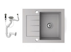 NERO Gránit Mosogatótálca NERO Monza + Dugókiemelő (szürke)