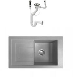 NERO Cortina Gránit Mosogató + Dugóemelő (szürke) - fizz