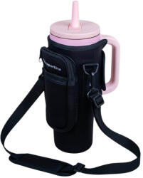 inSPORTline Hordozható táska 1200 ml-es termosz bögréhez, vállpánt, védi a termoszt a karcolásoktól, dupla cipzáras zseb fekete (30110-1)