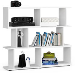 Brius Etajera modulara pal 6 rafturi depozitare, 120x28x108 cm, design simplu functional, alb (AK-04384085-2/2) Raft