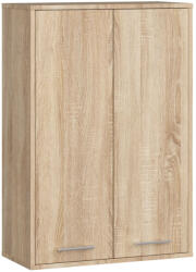 Brius Dulap baie suspendat pal 2 usi 4 rafturi, 64x30x94 cm, organizare eficienta, stejar sonoma (AK-12214176)