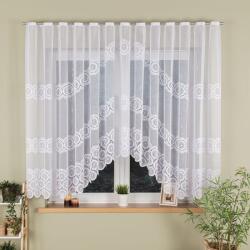 Markizeta Jacquard függöny, Felszerelésre kész, Malwina modell, 410x160 cm, Marquise, Fehér (MAR_81358)