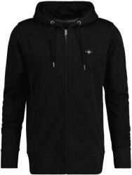 Gant Gant, normál fazonú, shield cipzáras kapucnis pulóver, Karbon fekete, L (80432007059-5-L)