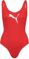PUMA Puma, Egyrészes fürdőruha U alakú hátrésszel, Fehér, Mandarinszín, S (100000072-002-S)