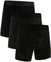 Under Armour Performance Cotton - Print 6" 3Pack Baroque Green Férfiboxeralsó S