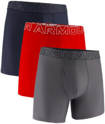 Under Armour Performance Tech - Solid 6in 3Pack Downpour Gray Férfiboxeralsó 3XL