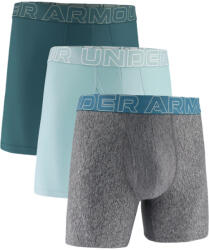 Under Armour Performance Tech - Solid 6in 3Pack Enamel Blue Férfiboxeralsó 3XL