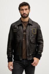 Aeronautica Militare bőrdzseki - barna 52 - answear - 291 990 Ft