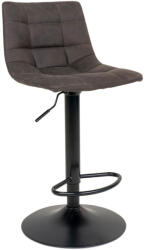 House Nordic 2 db Middelfart bárszék, mikroplüss, sötétszürke, 75 cm ülésmagasság (HN1001302)