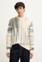 Desigual gyapjúkeverék pulóver ICE - bézs S