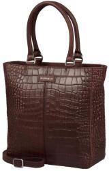 Burkely sötétbarna / krokkómintás bőr női kézi / válltáska 1000856.29. 22