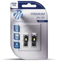 m-tech LED Izzó W5W - W2, 1x9, 5d talp (T10) 6-SMD 5630 CANBUS (2db) - M-TECH