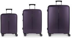 Gabol BROOKLYN lila színű, négykerekű bővíthető három részes bőröndszett GA-1239SZ-LILA