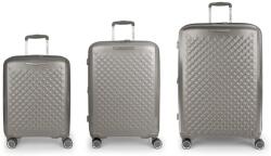 Gabol QUEENS pezsgő színű, négykerekű bővíthető három részes bőröndszett GA-1250SZ-PEZSGŐ