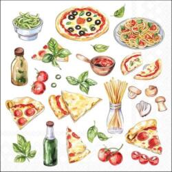 Ambiente Pizza and pasta papírszalvéta 33x33cm, 20db-os