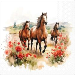 Ambiente Trotting horses papírszalvéta 33x33cm, 20db-os