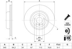 Bosch Brzdový kotúč BOSCH 0 986 479 J71 (0 986 479 J71)