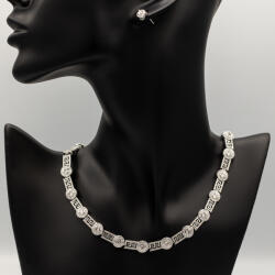 ElectraStore Colier Sofisticat Placat Cu Aur Alb si Zirconia Georgia (C4422)