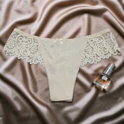 Lemila Női elegáns csipkés pamut tanga Test, L 113123