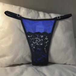 Lucifer állítható pántos tüllös-csipkés TANGA Kék 113152