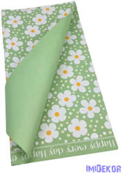  Fólia ív 57x56cm 20db/csomag Margaréta virágos - Zöld