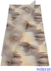  Fólia ív 57x56cm 20db/csomag Hibiszkusz virágmintás - Barna-Krém