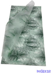  Fólia ív 57x56cm 20db/csomag Hibiszkusz virágmintás - Zöld