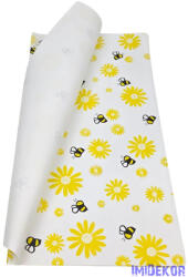  Fólia ív 57x56cm 20db/csomag Méhecske mintás - Sárga virágos