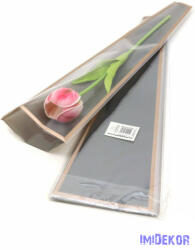  Szálas virág tasak - Metál kerettel szürke