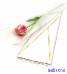  Szálas virág tasak - V mintával fehér