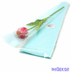  Szálas virág tasak - Apró szív mintás menta