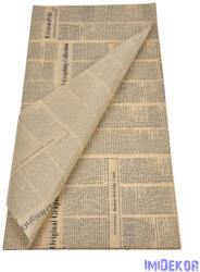  Fólia ív 57x57cm 20db/csomag Újságmintás - Natúr