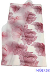  Fólia ív 57x56cm 20db/csomag Hibiszkusz virágmintás - Bordó