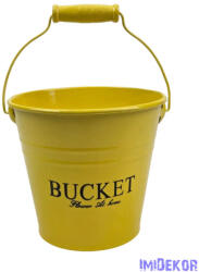 Színes bádog vödör 13 cm BUCKET - Sárga