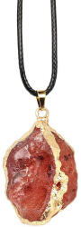 R. M. ékszer Lendület karneol nyers medál nyaklánccal réz díszítéssel 3-4cm (022389)