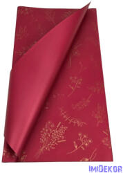  Fólia ív 57x56cm 20db/csomag Vegyes virágmintás - Bordó