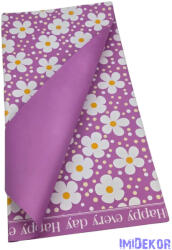  Fólia ív 57x56cm 20db/csomag Margaréta virágos - Lila