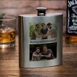 NagyAjándék. hu Egyedi fényképes flaska 2 képpel