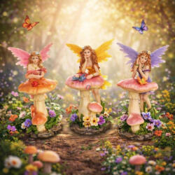 D&D Tündér gombával álló 13 cm 3 féle (DD64555)