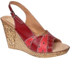 MV Ciucaleti Sandale dama din piele naturala cu platforme de 10cm Rosu BVS47XR, marimea 36