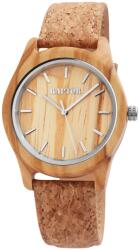 RAPTOR Ceas barbatesc, Raptor, carcasa lemn maslin, curea piele, maro deschis (RA20044-001) Ceas