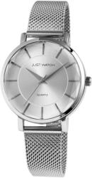 Just Watch Ceas femei, Just Watch, bratara inox impletita milaneza, argintiu, geam mineral fatete (JW10007-002) Ceas