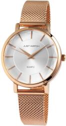 Just Watch Ceas femei, Just Watch, bratara inox impletita milaneza, auriu rose, geam mineral fatete (JW10007-001) Ceas