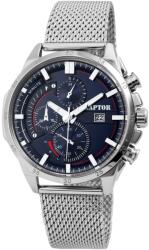 RAPTOR Ceas barbatesc, Raptor, aparenta chrono, cadran albastru, bratara milaneza inox (RA20226-001) Ceas