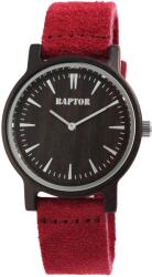 RAPTOR Ceas unisex, Raptor, carcasa lemn, curea piele, rosiatic/bordeaux (RA20203-002) Ceas