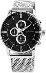 Just Watch Ceas barbatesc, Just Watch, cronograf, argintiu, bratara inox milaneza (JW20019-004) Ceas