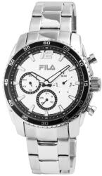 Fila Ceas barbatesc, Fila, carcasa si bratara argintie, cadran bicolor, alb, data, zi, 24h (38-828-003) Ceas